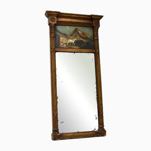 Antique Regency Painted Giltwood Mirror, 1820