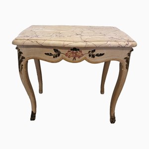 Vintage Table with Marble Top, 1950s
