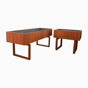 Mid-Century Scandinavian Rosewood Planters by K. Kristiansen for Salin Mobler, 1960s, Set of 2