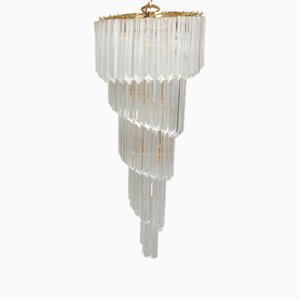 Grand Lustre Cascade en Verre Murano par Paolo Venini, Italie, 1970s