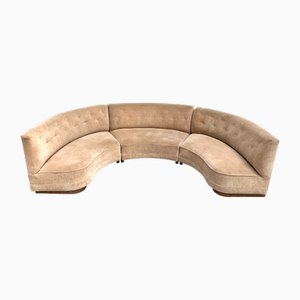 Halbkreisförmiges Sofa, 1930er, 3er Set