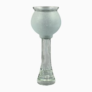Vase Space Age Minimaliste en Verre Scandinave de Bergdala, Suède, 1970s