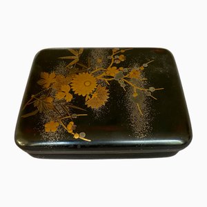 Japanese Black Laquered Maki-E