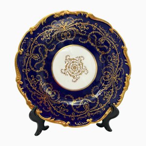 Blue and Gold Serving Dish from Coalport