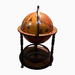 Bar Globe Vintage en Bois