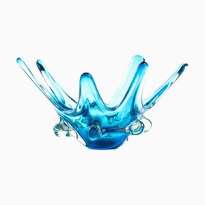 Großer blauer Tafelaufsatz aus Muranoglas von Maestri Muranesi, 1950er