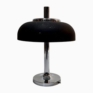 Brutalist Chromed Steel and Metal Table Lamp from Sölken Leuchten, 1970s