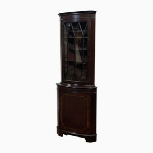 Englischer Eckschrank aus Mahagoni, 1950er