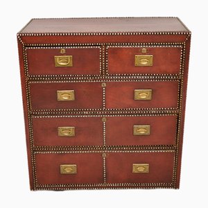 Commode de Campagne Militaire Reliée en Cuir, 1890