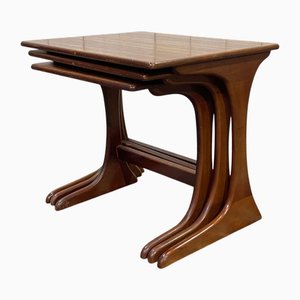 Teak Nesting Tables, 1970s, Set of 3