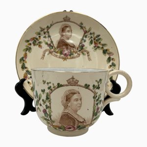 Wileman Queen Victorias Golden Jubilee Gedenktasse, 1887