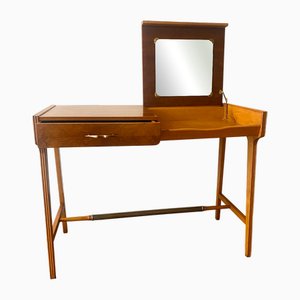 Schreibtisch mit Klappspiegel und Schublade, Giò Ponti zugeschrieben, Italien, 1950er