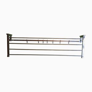 Art Deco Wall Coat Rack in Chrome Steel, 1930s