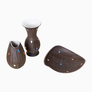 Westdeutsche Mid-Century Keramik von Heiner Balzar für Steuler, 1960er, 3er Set