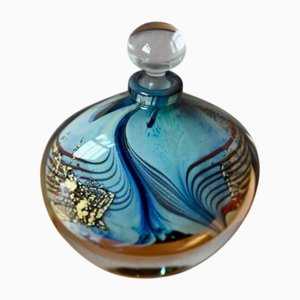 Bouteille Artisanale Vintage en Verre Soufflé de Bohême par Hervé Raspail, Allex Glassworks