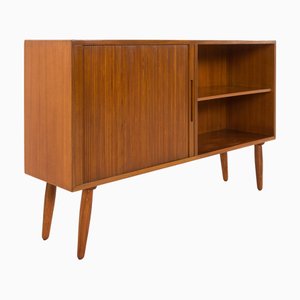 Mid-Century Danish Teak Sideboard with Tambour Door, 1970s