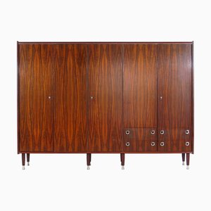 Großer Mid-Century Modern 5-Türiger Kleiderschrank, 1960er