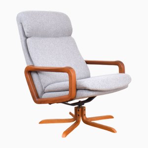 Mid-Century Danish Teak Swivel Office Chair, 1960s