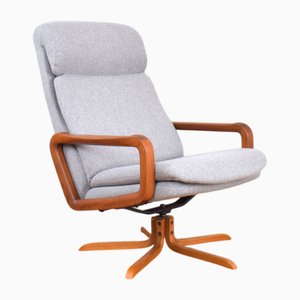 Mid-Century Danish Oak Armchair by Leif Alring for Madsen & Schubell, 1960s