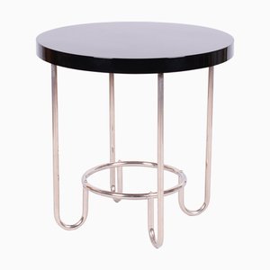 Table Ronde Bauhaus en Chrome, République Tchèque attribuée aux Usines Slezák, 1920s