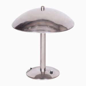 Lampada da tavolo Bauhaus ceca in acciaio cromato attribuita a Napako, anni '30