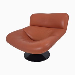 F518 Lounge Chair in Leather by Geoffrey Harcourt for Artifort, 1970s