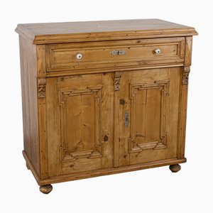 Meuble de Rangement Antique en Pin Décapé et Ciré, fin du 19ème Siècle