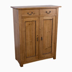 Armoire Antique en Pin Ciré, Fin du 19ème Siècle