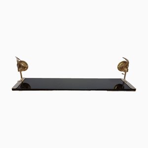 Vintage French Glass Bathroom Shelf, 1960s