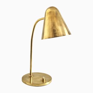 Mid-Century French Adjustable Table Lamp in Brass and Metal by Jacques Biny for Luminalité, 1950s