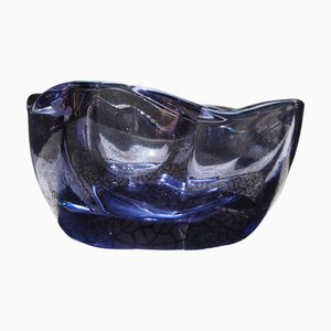 Böhmische Kunstglasschale von Josef Hospodka, 1960er