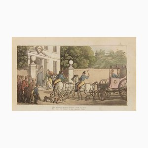 Thomas Rowlandson, The Widow'd Mother Hastens Forth to Meet, Etching, 1817