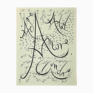 Rafael Alberti, Letter A, Lithograph, 1972