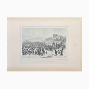 Auguste Raffet, Army Gets Position, Lithograph, 1837