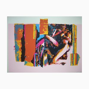 Nicola Simbari, Reclined Nude, Screen Print, 1976