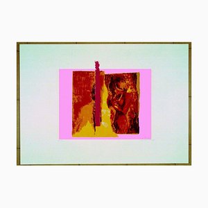 Nicola Simbari, Nude on Red, Screen Print, 1976