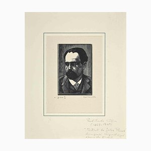 Paul Emile Colin, Retrato de Jules Renard, Xilografía, Principios del siglo XX