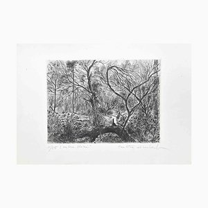 Paulette Humbert, L'Arbre Blessé, Etching, 1950s