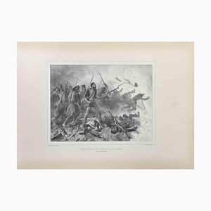 Auguste Raffet, Explosion De La MIne, Lithograph, 1837