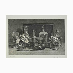 Vairo Mongatti, Composition de Nature Morte, Eau-forte, 1970s