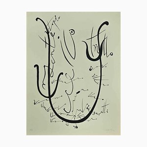 Rafael Alberti, Letter U, Lithograph, 1972