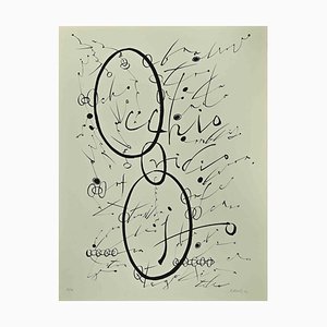 Rafael Alberti, Letter O, Lithograph, 1972