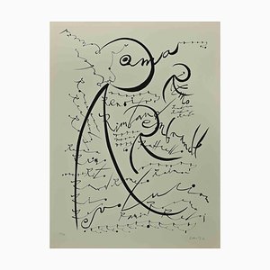Rafael Alberti, Letter R, Lithograph, 1972
