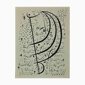Rafael Alberti, Letter D, Lithograph, 1972