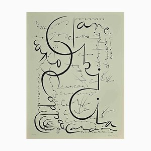 Rafael Alberti, Letter C, Lithograph, 1972