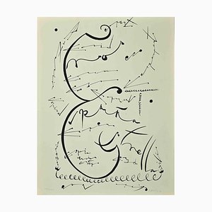 Rafael Alberti, Letra E, Litografía, 1972