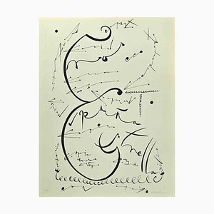 Rafael Alberti, Letra E, Litografía, 1972