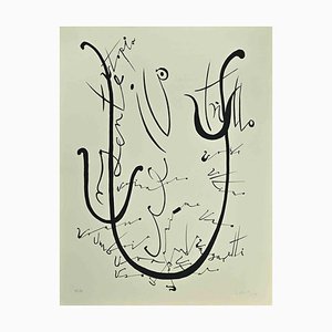 Rafael Alberti, Lette U, Lithograph, 1972