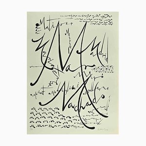 Rafael Alberti, Letter M, Lithograph, 1972