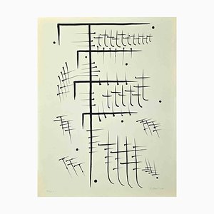 Rafael Alberti, Letter T, Lithograph, 1972